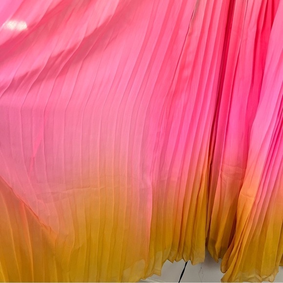 Rococo Sand Maxi dress women M Zale Halter Pink Multicolor Vacation Tropical - Picture 7 of 13